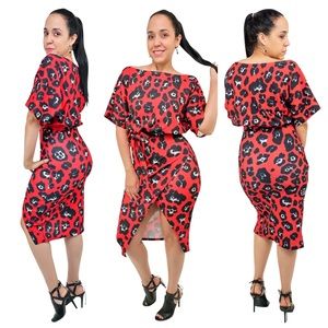 Midi Dress Short Sleeve